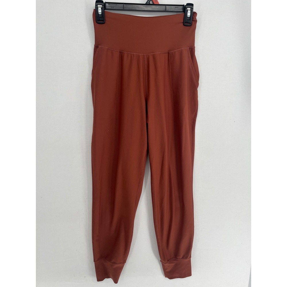 Old Navy Active Powersoft Joggers High Rise Go-Dry Athletic Pants Rust Brown S